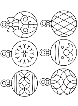 Kids-n-fun.de | 17 Ausmalbilder von Weihnachtskugeln